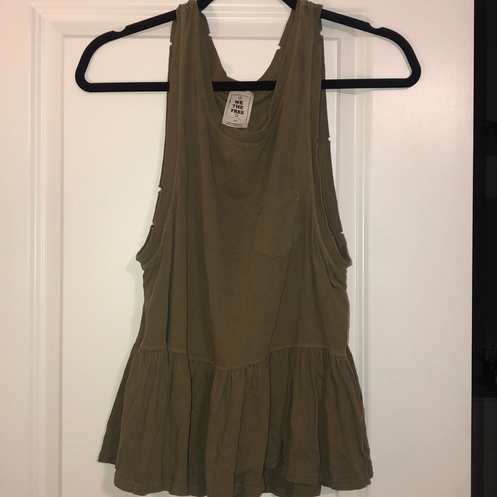FREE PEOPLE Ruffle Tank
